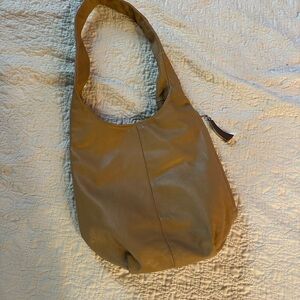 Sharif Classic Tan Hobo Bag Y2K Sling Genuine Leather Luxury